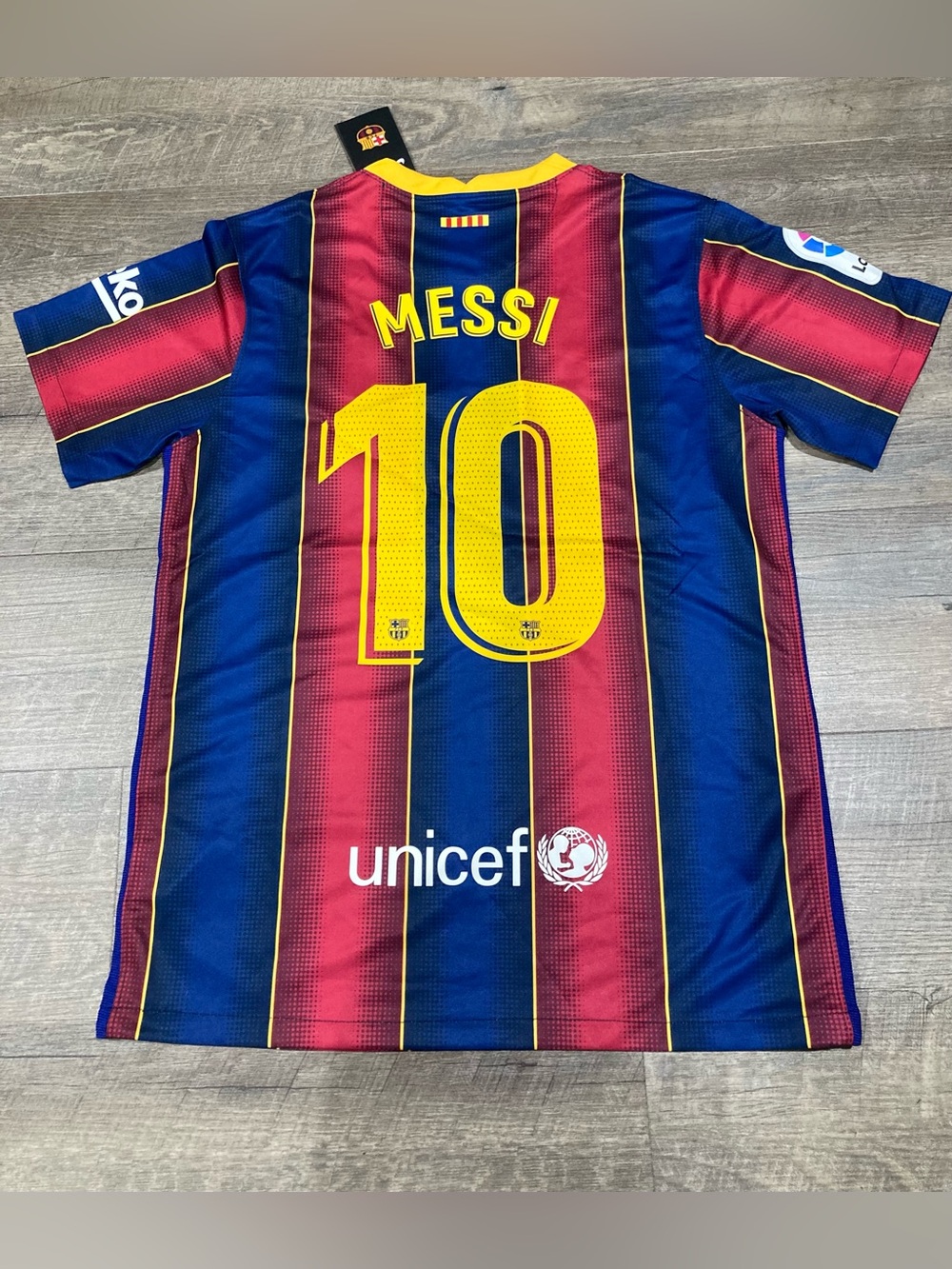 Brand New Nike Messi #10 FCB 2019 2020 Home Soccer Jersey Rakuten UNICEF Beko XL